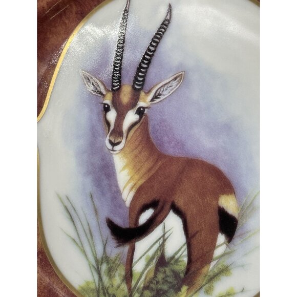 Lynn Chase African Portraits Gazelle 9.25" Luncheon Salad Dessert Plate - Picture 5 of 8